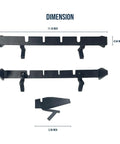 Dimensions of Mercedes-Benz VS30 Sprinter Dash Charging Cabinet Cord Console with Six Cable Access Ports No Drill Installation.