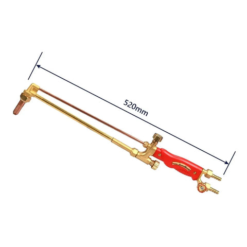 Copper Suction Gas Cutting Torch G01-100 Oxygen Acetylene Cutter with Aluminum Valve Knob, 520mm size