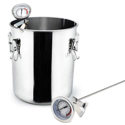 15 Inch Turkey Fryer Thermometer With Pot Clip 2 Pack 2 Inch Dial Candy Thermometer Stainless Steel Clip with tall pot