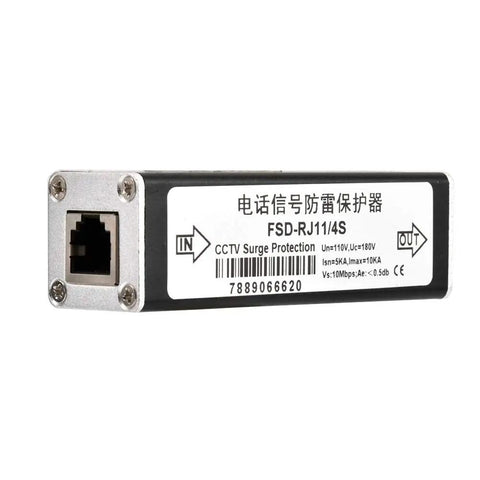 Phone Line Surge Protector 10KA Shield For Landlines Fax Modems And DSL Gear, Overvoltage Defense With Easy Install