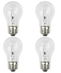 Four Pack A15 Oven Bulbs 40W 120V With E26 Base 2700K Warm White 330 Lumens High Temp Ready Up To 572F Perfect For Ovens