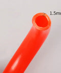 Close-up view of Hella Durable Coiled Air Compressor Hose built damn tough, showing 1.5mm inner diameter and seamless design.