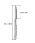 6-32 UNC High Speed Steel Thread Tap Set For Quick Screw Threading, 2B Class, 3-Flute Design, 54mm Overall Length And 20mm Thread Length