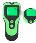 Electronic Wall Finder Detects Wood Metal Studs and Live Wire with green LCD display and control buttons.