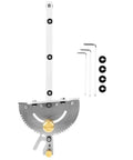 Killer Precision Miter Gauge With Sweet Brass Handle For Table Saw And Router Table Delivering Dead On Accuracy And Clean Woodworking Cuts Across Twenty Seven Angle Stops with four adjustment screws.
