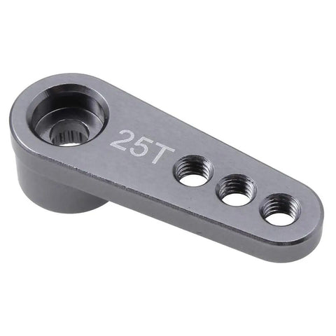 Two Pack 25T Aluminum Servo Horns With M3 Thread For 1 10 And 1 8 Scale RC Crawlers Fits Futaba Savox CNC 6061 Aluminum Close-up