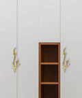 Chic Vintage Brass Flower Drawer Pulls Bring Rustic Charm to Kitchen Cupboards and Wardrobe Dressers Featuring Snazzy Twig Design Cabinet Handles