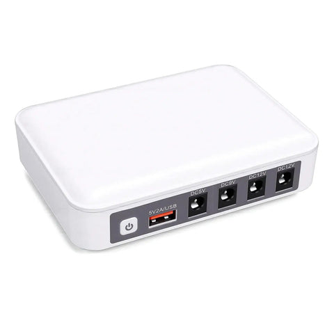 Portable Mini Ups Boasting Hella Reliable 6000Mah Backup Power For Seamless Router Modem And Security Camera Operation Keeping Your Entire Home Network Running Smooth As Butter When The Grid Drops - compact white UPS unit