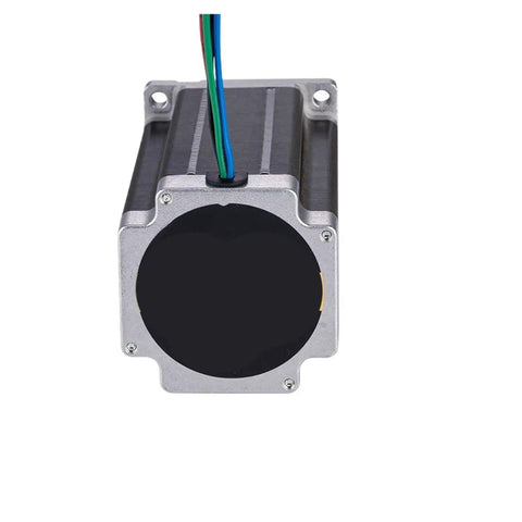 60x60mm Frame Nema 24 Stepper Motor 1.8 Degree 8mm Shaft 2 Phase 4 Wire 5A 60x60x102mm High Torque CNC And 3D Printer Drive For Your DIY Rigs And Automation Projects, front view