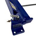 Close-up of 48 Inch Sheet Metal Brake Bender for bench mount, featuring quick-action lock and release bolt, ideal for precise bending.