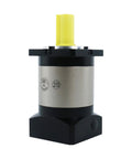 Beefy Planetary Gearbox Motor Reducer 5 to 1 and 10 to 1 Dual Ratios for Frame60 Servo Motor or Nema24 Stepper, shown in side view