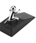 Two Pack Door Stopper Wedges Set With Zinc Alloy Rubber Gentle Weighted Angle for safety and hands-free access in home or office.