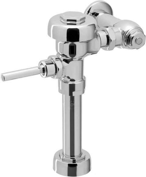 Exposed Manual Water Closet Flushometer Built Tough For Real World Commercial Restrooms With 1.6 GPF Flush Valve Single Flush Top Spud Connection Diaphragm Valve Polished Chrome Finish Durable And Reliable