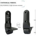 No Drama Hassle Free Universal Luggage Replacement Wheels with Silent Heavy Duty Rubber Casters; black, measuring 12.2cm and 6.1cm.