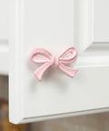 Pink Bow Drawer Knobs Set For Dresser Cabinet Wardrobe 8 Pack 2.7 Inch Vintage Style Hardware Decorative Cabinet Handles
