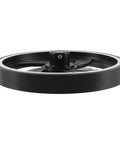 kousoer Encoder Wheel Bore 6mm Aluminum Rubber Measuring Wheel Black Heavy side view showing black aluminum construction and central mount.