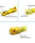 All In One T Tap Wire Connectors Kit 280 Pcs For 12-10 AWG Waterproof Splice Connectors with Quick Disconnects shown.