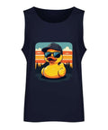 Mens Sleeveless Gym Tank Top With Dope Rubber Duck Graphic Wearing Sunglasses And Cap Cotton SweatWicking Workout Tee For Men Breathable Muscle Tank Perfect For Training Or Gym Sessions