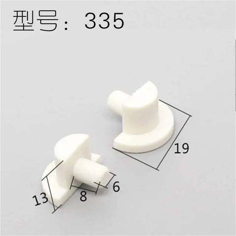 White plastic shelf support clips with dimensions, related to Rose Gold Plastic Shelf Support Clips 30 Pack For Cabinets