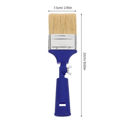 Pro Grade Adjustable 2.5 Inch Paddle Paint Brush With 270 Degree Angled Flat Tip For Oil And Latex Paint, Heavy Duty Stain Brush