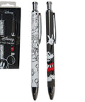 Mickey Mouse Pen Set 2 Pack Click Pens For School, Journaling, And Everyday Note Taking, with black and white designs.