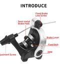 Detailed view of Rock Solid Mechanical Disc Brakes for Road and Cyclocross Bikes Flat Mount Caliper with labeled components.
