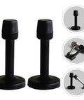 Stainless Steel Door Stopper 2 Pack With Handy Protective Buffer For Home Office And Store Use No Fuss Wall Guard That Prevents Knob Dings And Door Slam