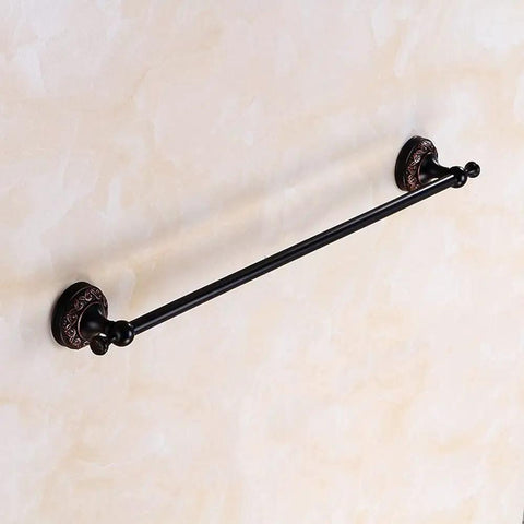 Oil Rubbed Bronze Towel Bar Wall Mount Dope Durable Solid Brass Towel Holder For Bathroom 23.6 Inch Copper Tone Finish