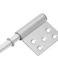 Close-up of single heavy duty 304 stainless steel door hinge in brushed silver finish for Set Of Four Heavy Duty 304 Stainless Steel Door Hinges In Brushed Silver Finish For Smooth Quiet Operation, High Load Capacity, Easy Installation And Maintenance, Durable Replacement Or New Door Hardware.