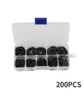 Ultimate 200 Piece Internal And External Retaining Circlips M6 To M20 C Clip Washers Set in plastic case with compartments