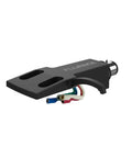 Fluance Reference Aluminum Headshell for Turntables with H-4 mount, showcasing adjustable slots and wiring.