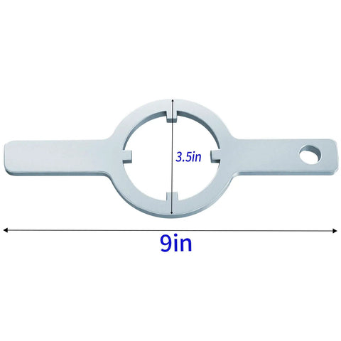 Hefty Duty Spanner Wrench For Washer Drum Nut Solid TB123A Replacement Tool For Whirlpool And Maytag Appliance Repairs, 9in stainless steel.