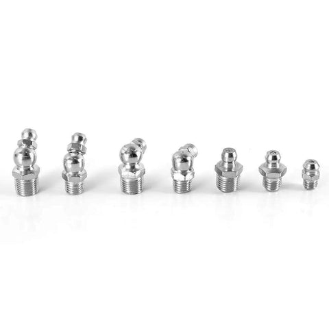 45Pcs M6 M8 M10 Brass Zerk Grease Nipple Fittings Set, Pro Grade Metal Replacement Nipples Assortment Kit, For Automotive And Workshop