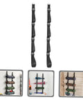 Heavy Duty Adjustable Wall Storage Straps With Badass Rugged Buckles for organizing camping chairs and yoga mats on garage wall
