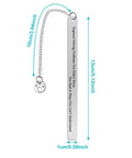 Funny Engineer Gift For Mechanical And Design Engineers, Cool Gear Themed Reading Accessory, stainless steel bookmark dimensions.