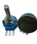 Rotary Carbon Film Potentiometer 5K Ohm RVQ24YN03 Panel Control For TOCOS Auto Controllers with blue casing and metal shaft