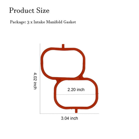 Premium 3 Piece Intake Plenum Gasket Set Fits Lexus Es350 Rx350 Rx450h Toyota Camry Rav4 Avalon Highlander Sienna dimensions 4.02x3.04 inches