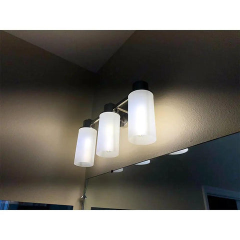 Energy Efficient Dimmable Tubular LED Bulbs 4W 40W Equivalent 400LM Soft White 3000K Clear Glass E26 Base in wall fixture