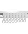 White Ceiling Curtain Track Set With 50 Drapery Carrier Slides For Standard White Traverse Rods Easy Glide Plastic Drape System Built To Last Odor Free Durable Tracks For Living Room Bedroom Windows, white plastic slides on rod