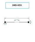 Technical diagram of Flaring Cup CBN Wheel, 4 Inch Diameter, 1-1/4 Inch Arbor, 120 Grit, Diamond Depth 1/8, Rim Width 1/2, D11A2 Hub specifications