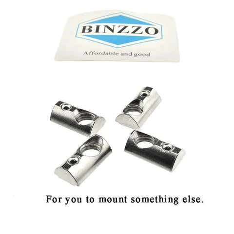 24 Pack M8 T Slot Nuts For 3030 Aluminum Extrusion Profiles Spring Loaded Ball Elastic Nuts on white background.
