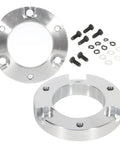 1.5 Inch Front Leveling Lift Kit Fits Toyota 4Runner 2003 2018 FJ Cruiser 2007 2008 And Tacoma 2005 2018 Increases Ground Clearance Improves Stance Easy Bolt On Install Durable Aluminum Spacers For Off Road Ready Handling showing aluminum spacers and bolts