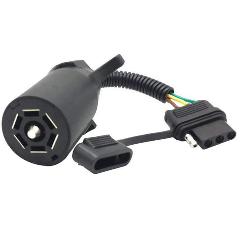 7 Way To 4 Pin Trailer Light Adapter Waterproof Wiring Harness for Trailers RVs and Boats Easy Plug and Play Install visible