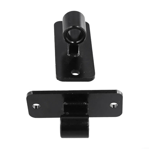 Black hinges of Galvanized Iron Gate Hinges For Five Eighth Inch Pin, Wall Mount Hardware For Chain Link Fence, 2 Pack
