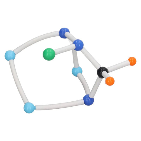 Vibrant Molecular Model Kit With 3D Educational Structures For Students And Teachers, Durable PP Material, showing molecule design