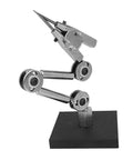 Must-Have Jewelry Welding Fixture Table Clip For Soldering Repair Work With Adjustable Angles To Keep Hands Free And Boost Your Precision Craftsmanship Using Quality Tool Steel Third Hand Holder For Pros, silver metal clamp with adjustable arm on a sturdy base.