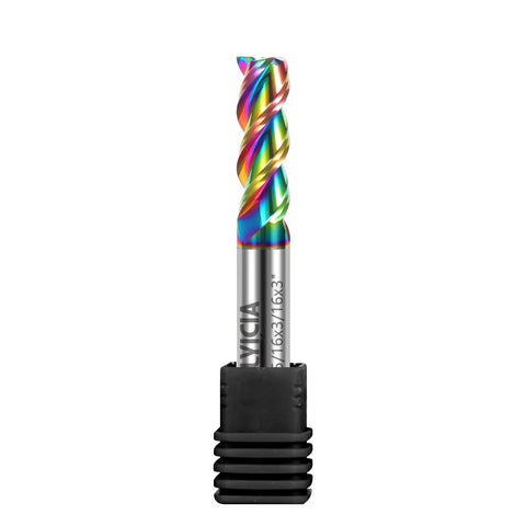 Three Sixteenth Inch Tungsten Carbide Extra Long End Mills For Aluminum And Copper Alloys Three Flute DLC Coated Square End Milling Bits