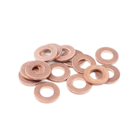 Flat Copper Washers Set 50 Pieces 7 By 15mm For Diesel Engines Must Have DIY Repair Kit With Pump Maintenance Tools And Replacement Parts For Quick Pro Grade Sealing, 7x15mm copper washers