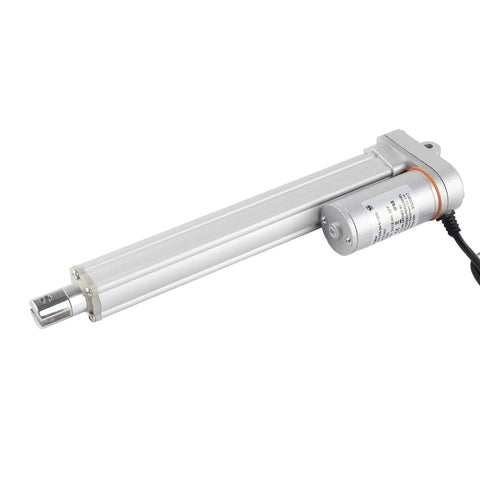 Heavy Duty 24V Electric L Actuator Featuring Slick Retractable Motion And No Frills Metal Gear Build For Effortless Deck Chair Lifts. Anodized aluminum body.