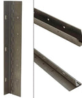 Heavy Duty Offset Piano Hinge 12 By 2 Inch Solid Stainless Steel Gate Hardware Featuring Precision Pre Drilled Slots for smooth door operation.